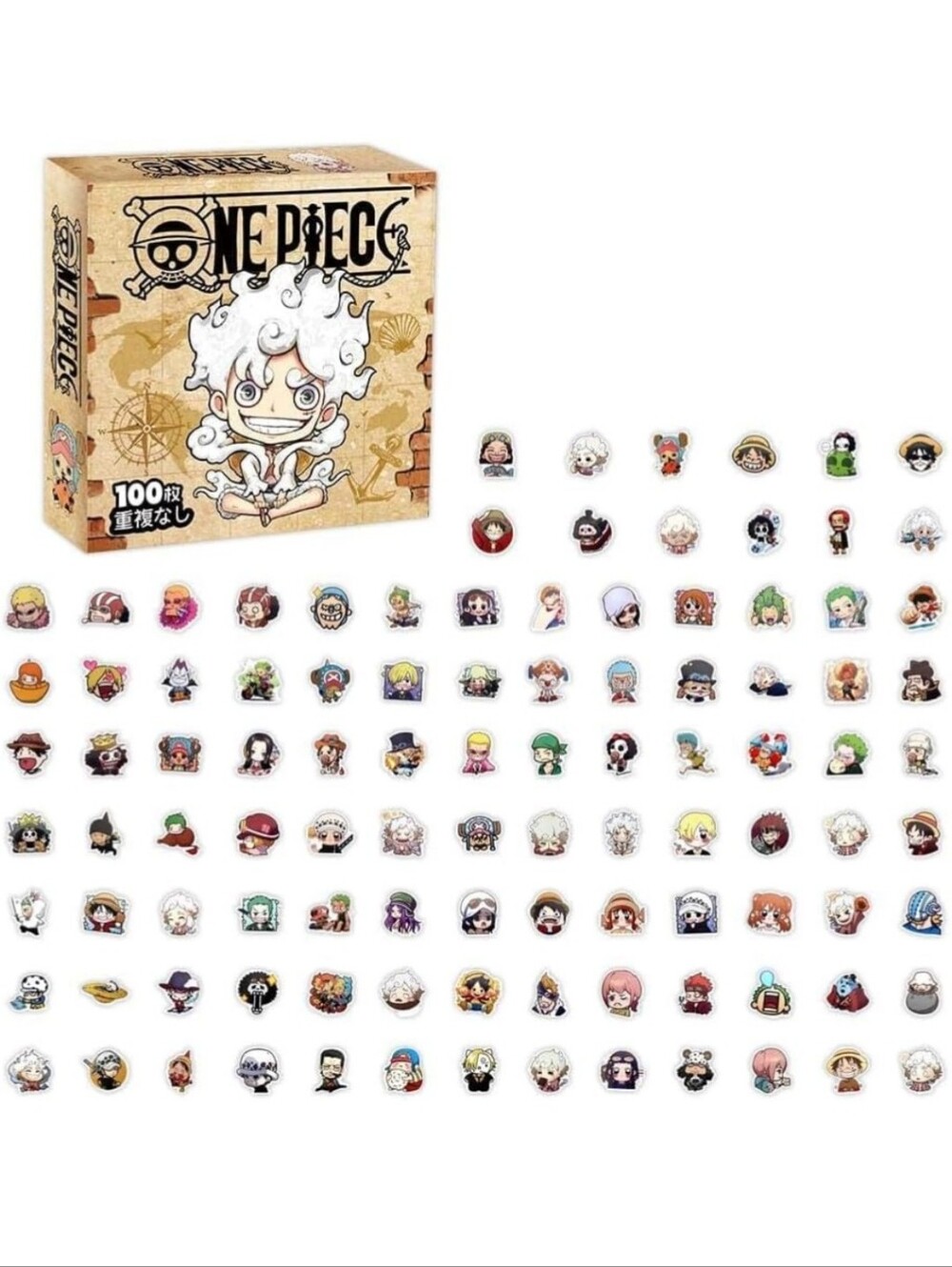 Onepiece Sticker Collection - Tan, White, Black Accents